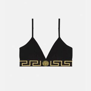 Versace Greca Border Triangle Bralette with Thin Straps NWT